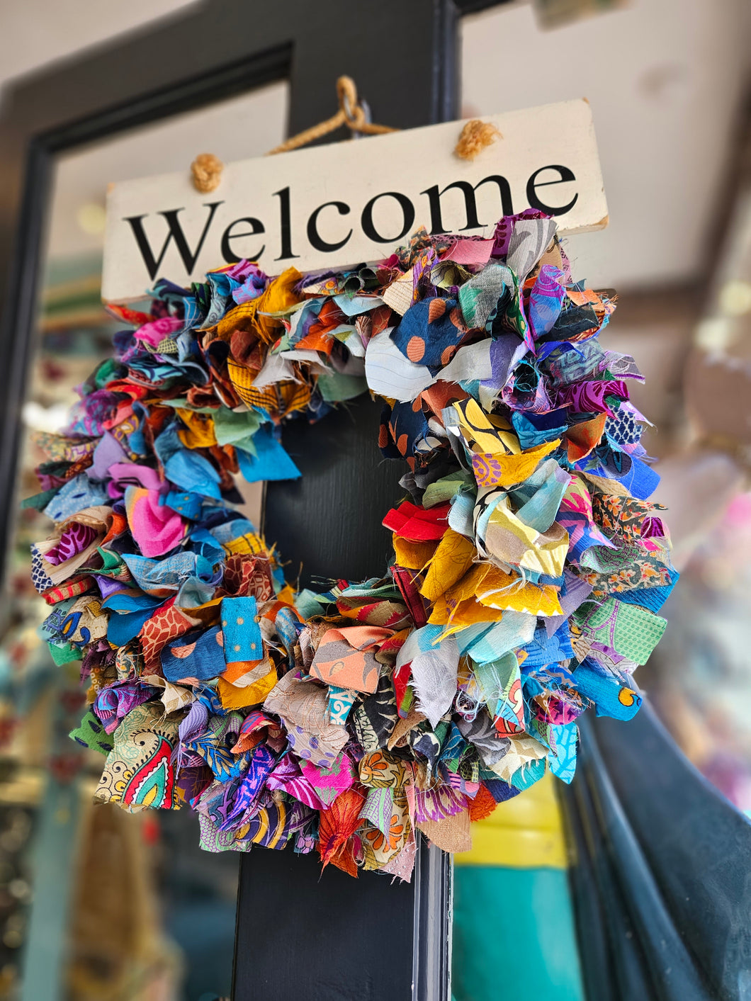 Repurposed Sari Wreaths