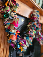 Load image into Gallery viewer, Repurposed Sari Garland www.karmaripon.co.uk 