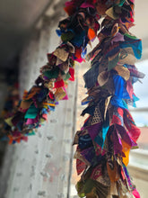Load image into Gallery viewer, Repurposed Sari Garland www.karmaripon.co.uk 