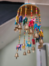 Load image into Gallery viewer, Elephant Dangly Mobile -Colourful beaded decorative item www.karmaripon.co.uk