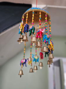 Elephant Dangly Mobile -Colourful beaded decorative item www.karmaripon.co.uk