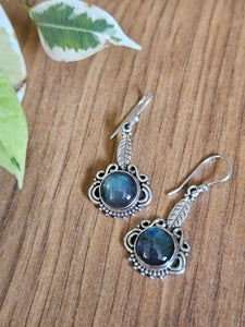 Labradorite Drop Earrings www.karmaripon.co.uk