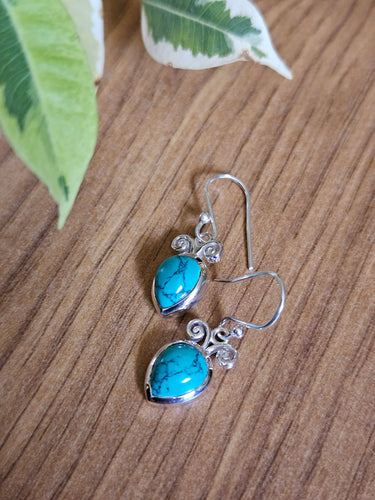 Turquoise Drop Earrings www.karmaripon.co.uk