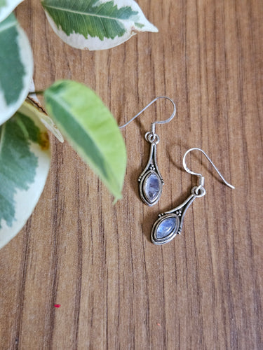 Moonstone Earrings set in 925 Silver www.karmaripon.co.uk