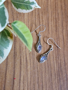 Moonstone Earrings set in 925 Silver www.karmaripon.co.uk