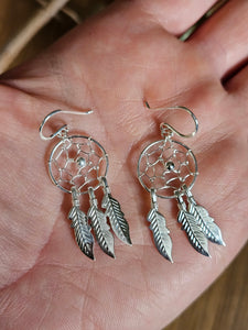 Silver Dreamcatcher Pendant Earrings 925 Silver