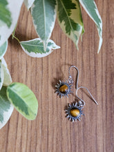 Load image into Gallery viewer, Tiger Eye Drop Earrings www.karmaripon.co.uk