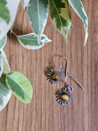 Tiger Eye Drop Earrings www.karmaripon.co.uk