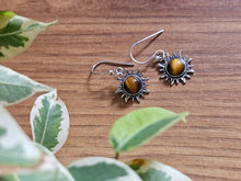 Load image into Gallery viewer, Tiger Eye Drop Earrings www.karmaripon.co.uk