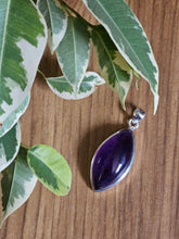 Load image into Gallery viewer,  a purple amethyst pendant www.karmaripon.co.uk
