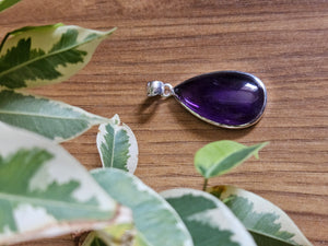  a purple teardrop-shaped amethyst pendant www.karmaripon.co.uk