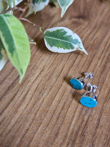Turquoise Stud Earrings www.karmaripon.co.uk