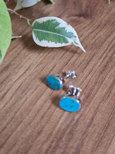 Load image into Gallery viewer, Turquoise Stud Earrings www.karmaripon.co.uk