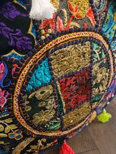 Load image into Gallery viewer, indian patchwork pouffe www.karmaripon.co.uk