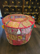 Load image into Gallery viewer, Pink Indian Pouffe