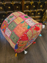 Load image into Gallery viewer, Pink Indian Pouffe