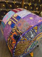Load image into Gallery viewer, Purple Indian Pouffe