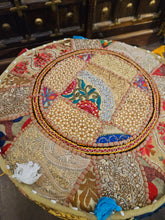 Load image into Gallery viewer, Beige Indian Pouffe