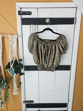 Load image into Gallery viewer, Repurposed sari Nila crop top www.karmaripon.co.uk