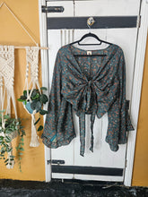 Load image into Gallery viewer, Repurposed Sari Butterfly Top www.karmaripon.co.uk