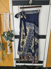 Load image into Gallery viewer, Repurposed Sari Wrap Skirt ww.karmaripon.co.uk