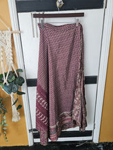 Load image into Gallery viewer, Repurposed Sari Wrap Skirt ww.karmaripon.co.uk