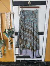 Load image into Gallery viewer, Repurposed Sari Wrap Skirt ww.karmaripon.co.uk