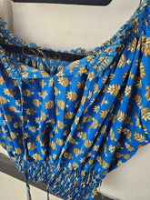 Load image into Gallery viewer, Repurposed sari Nila crop top www.karmaripon.co.uk