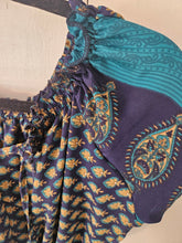 Load image into Gallery viewer, Repurposed sari Nila crop top www.karmaripon.co.uk