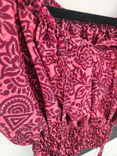 Load image into Gallery viewer, Repurposed sari Nila crop top www.karmaripon.co.uk