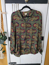 Load image into Gallery viewer, Long Sleeve Repurposed Sari Liya Top www.karmaripon.co.uk