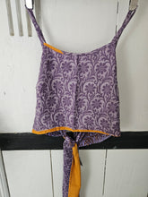 Load image into Gallery viewer, Repurposed reversible Choli crop top www.karmaripon.co.uk