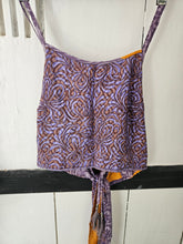 Load image into Gallery viewer, Repurposed reversible Choli crop top www.karmaripon.co.uk