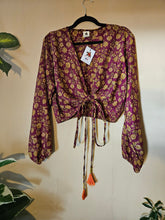 Load image into Gallery viewer, Repurposed Sari Butterfly Top www.karmaripon.co.uk
