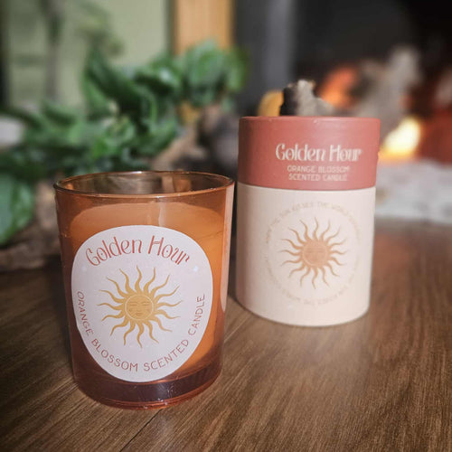 Golden hour scented candle www.karmaripon.co.uk