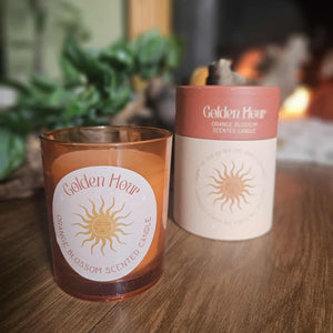 Golden hour scented candle www.karmaripon.co.uk