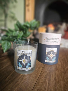 Blueberry Scented Star Candle 
www.karmaripon.co.uk
