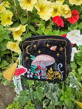 Load image into Gallery viewer, Embroidered Mushroom Pouch Bag www.karmaripon.co.uk