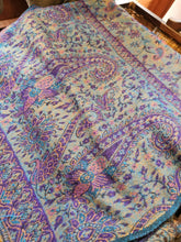 Load image into Gallery viewer, Warm indian shawl with tassels www.karmaripon.co.uk
