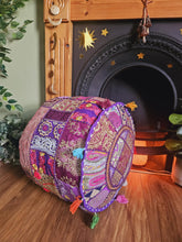 Load image into Gallery viewer, indian pouffe www.karmaripon.co.uk