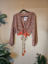Load image into Gallery viewer, Repurposed Sari Butterfly Top www.karmaripon.co.uk