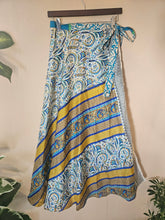 Load image into Gallery viewer, Repurposed Sari Wrap Skirt www.karmaripon.co.uk