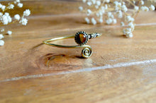 Load image into Gallery viewer, Brass Gemstone metal bracelet www.karmaripon.co.uk