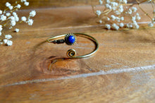 Load image into Gallery viewer, Brass Gemstone metal bracelet www.karmaripon.co.uk