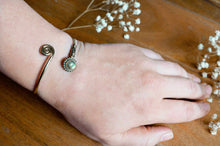 Load image into Gallery viewer, Brass Gemstone metal bracelet www.karmaripon.co.uk