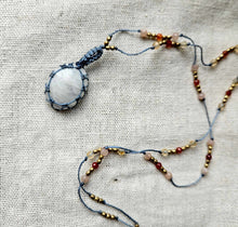 Load image into Gallery viewer, Macrame Gemstone Necklace