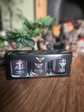Load image into Gallery viewer, Three glass scented candles www.karmaripon.co.uk