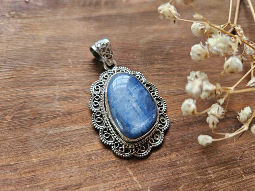 Blue Kyanite Pendant set in 925 Silver