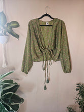 Load image into Gallery viewer, Repurposed Sari Butterfly Top www.karmaripon.co.uk