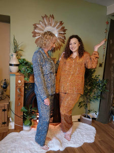 Sari Pyjamas in Blue, Green or Orange
www.karmaripon.co.uk